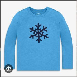 Primary - Kids Long Sleeve Snowflake Tee in Cornflower - 2T